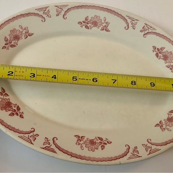 Vintage Homer Laughlin American Rose Oval Serving Platter - Rare Floral Piece - Picture 7 of 15